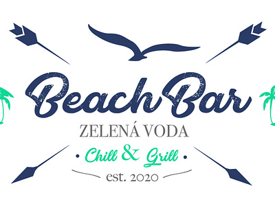 Beach Bar Zelena Voda - Logo beach bar design designer graficky dizajner grafik ibiza logo nmnv nove mesto nad vahom piestany slovakia slovensko tropical zelena voda