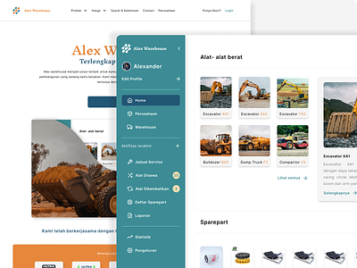 UI Dashboard Warehouse dashboard design landing page ui uiux uiux design ux warehouse