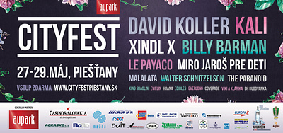 Cityfest Billboard, Pieštany, David Koller, Kali, Xindl X banner billboard design designer graficky dizajner grafik piestany plagat slovakia slovensko vylep xindl x
