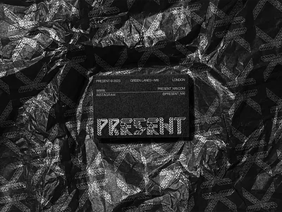 Present apparel branding brutalist clothing film photography graphic design typography typography design