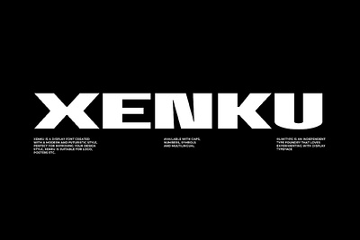 Xenku - Modern Techno Typeface fast font hightech font motorcycle font race font robotic font urban font