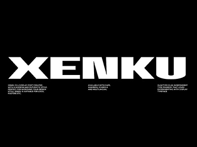 Xenku - Modern Techno Typeface fast font hightech font motorcycle font race font robotic font urban font