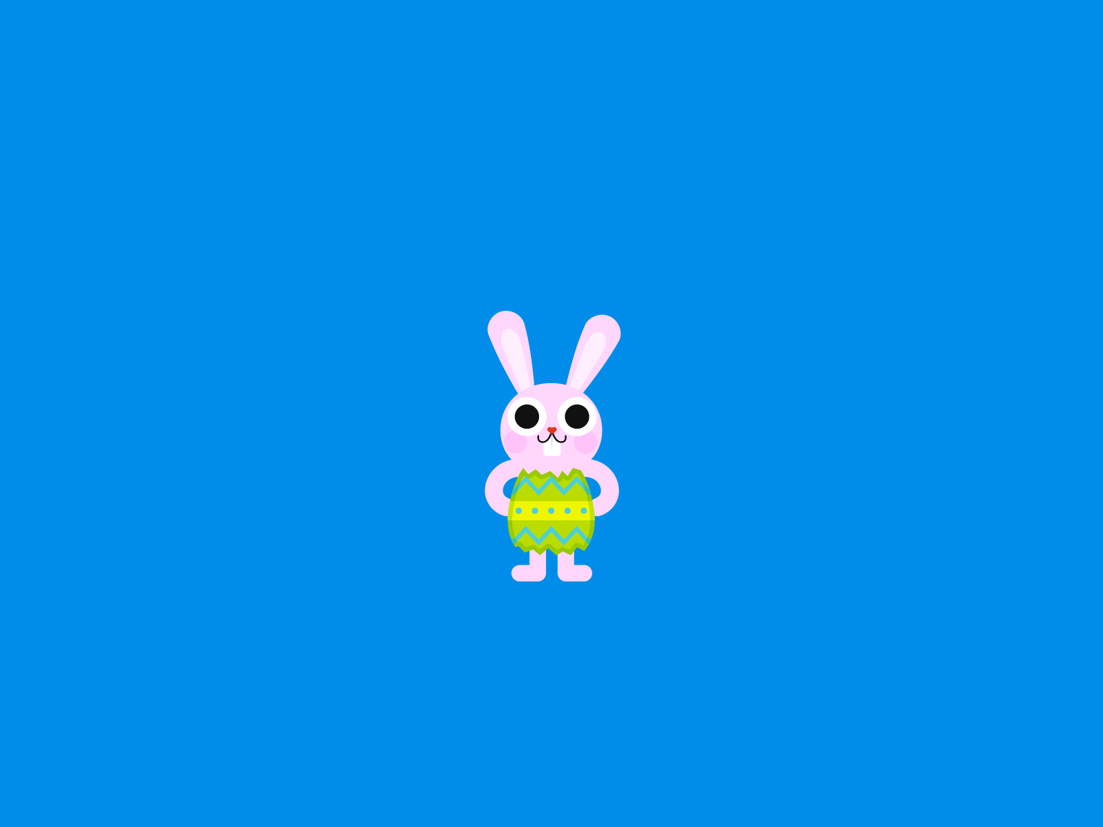 The Easter Bunny | Lottie Animations for YouNow animation app design app motion bunny cute easter flat design kawaii lottie motion graphics svg ux motion vector