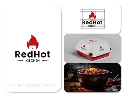 Concept: RedHot Kitchen - Logo Design (unused) adobe illustrator best logo brand identity branding creative logo design food logo graphic design logo logo design marketing modern logo restaurant logo sabrina abdur rahman sabrina graphics