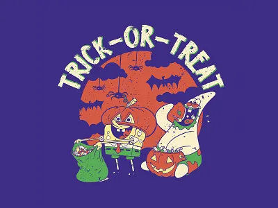 Spongebob Square Pants - Halloween apparel bats candy cartoon halloween haunting horror jack o lantern merch nick toons nickelodeon patrick spongebob style guide trick or treat