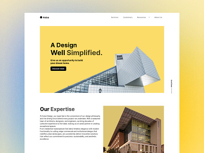 Architecture Studio Web Design simple ui ui webdesign