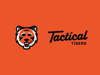 Tactical Tigers baseball bear branding icon illustration jersey lion logo patch sports tactical team tiger vector