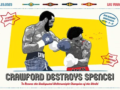 Bud Crawford Victory Poster animation boxing branding budcrawford characterillustration crawford design graphic design illustration promotion vector