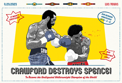 Bud Crawford Victory Poster animation boxing branding budcrawford characterillustration crawford design graphic design illustration promotion vector