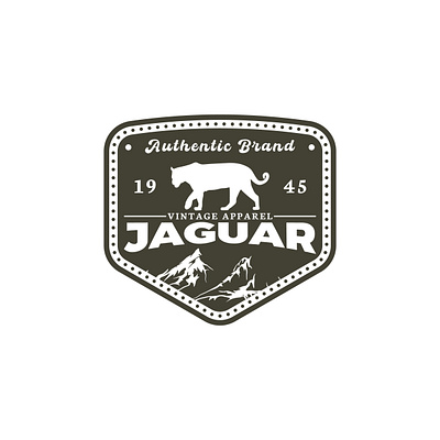 Jaguar Emblem Vintage Logo badge design emblem graphic design jaguar logo logo design vector vintage wild