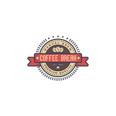 Coffee Shop Vintage Logo badge coffee coffee shop design graphic design logo logo design stamp vector vintage