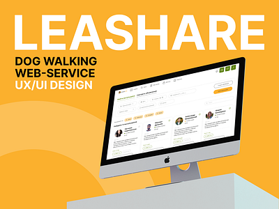 Leashare - UX/UI design of dog walking service branding design figma graphic design logo ui ui design ux