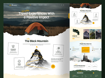 The Black Mountain Hiking Escapades hiking hiking escapades hiking landing page landing page the black mountain travel landing page ui uiux