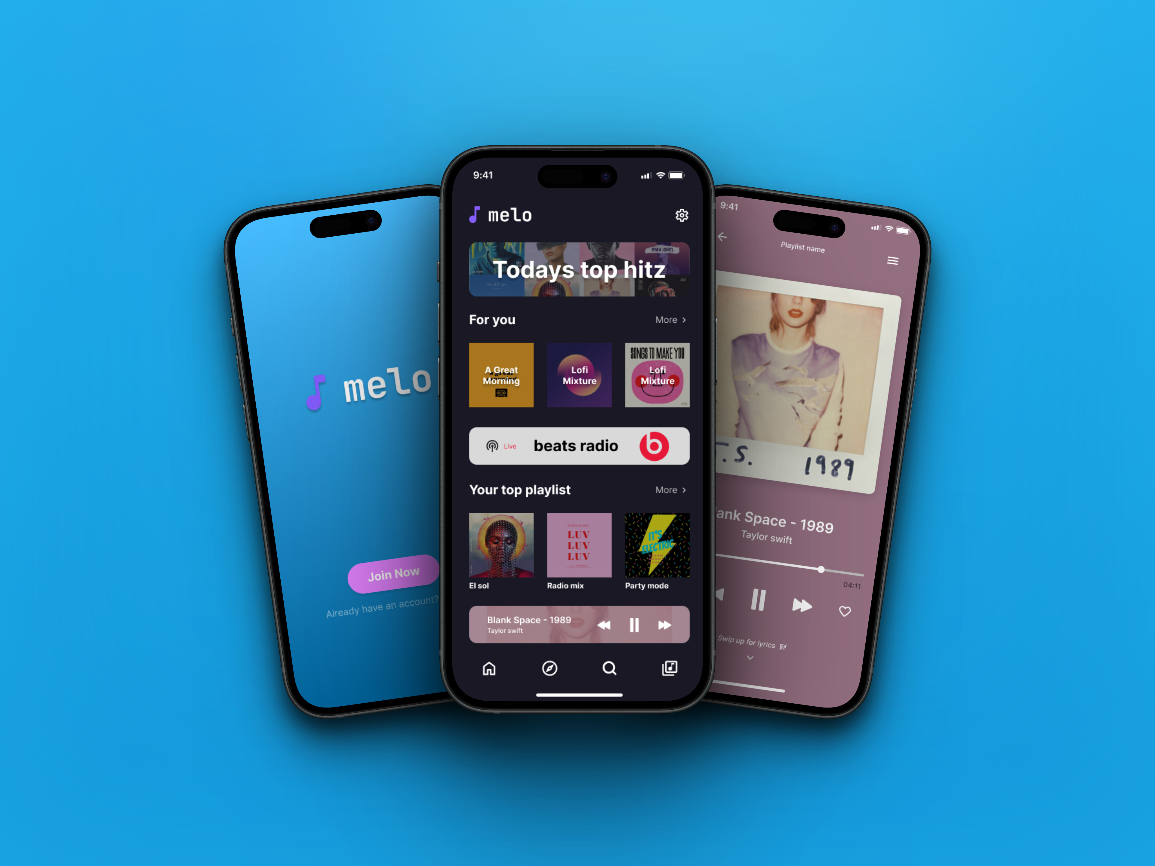 Melo - Music Mobile App by Naim Talukder on Dribbble