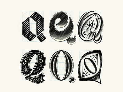✴ Six letters — Q ✴ art drawing illustration letter lettering