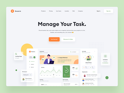 Task managment - Landing Page animation graphic design landing taskmangment ui