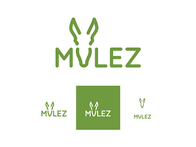 MULEZ animal brand branding emblem favicon hidden icon identity logo mule negativespace typography