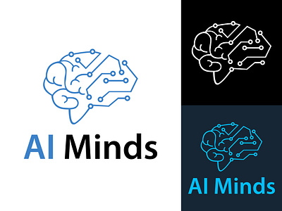 Ai Minds | Artificial Intelligence AI Logo ai logo ai minds logo artificial logo brand logo crypto logo security logo tech logo technology logo