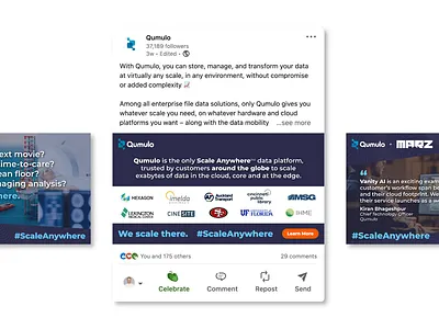 Qumulo Brand Refresh art direction branding graphic design iconography web design