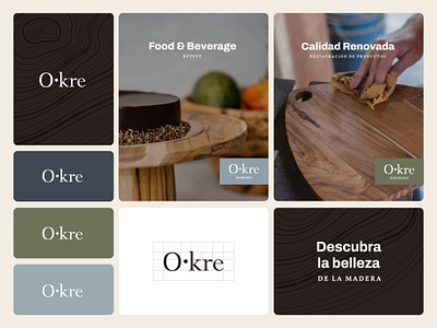 Branding Okre branding costa rica identity logo logotype mark okre rebranding redesign wood
