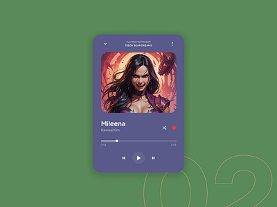 DailyUI #02 - Music Player ai crypto dailyui mileena music player nfts product design tetradic web3