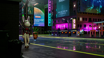 Usagi Robotto 3d 3d animation 3d modeling animation blender character character design design rendering