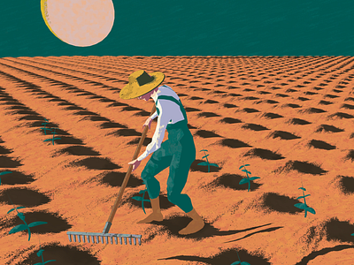 Don't Give Up 3d farmer illustration npr sad