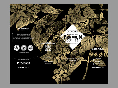 CHEVIGNON PREMIUM COFFEE brand branding chevignon coffee graphic design illustration medellin packaging