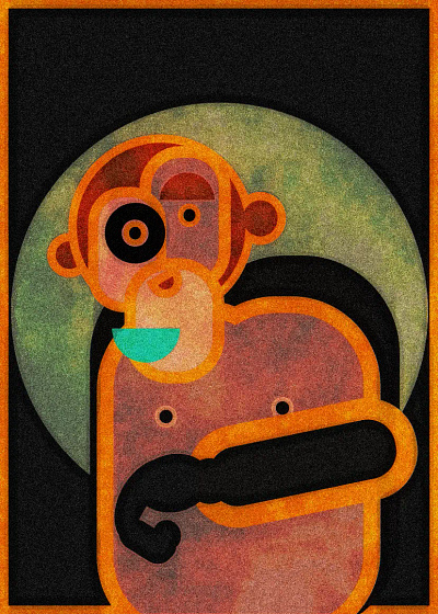 10 minute bonobo bonobo doodle illustration noise shunte88 vector