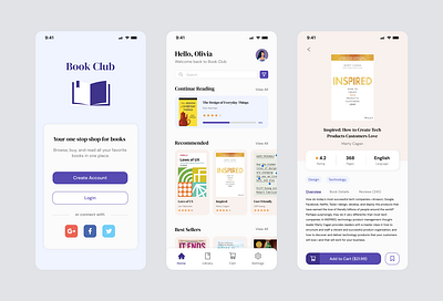 Book App book app mobile app design product design ui design ux design