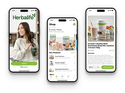 Herbalife Mobile App Refresh app clean design health healthcare ios iphone mobile ui