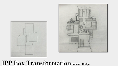 1PP Box Transformation Idea architecture drawing graphic design