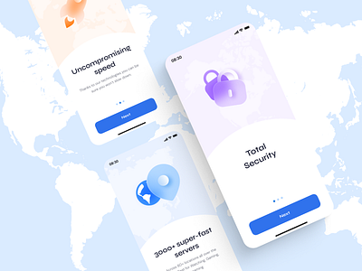 SafeVPN - Mobile App Design app design etnocode ios mobile app mobile application safevpn super fast servers total security ui vpn vpn app vpn design vpn mobile