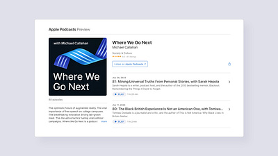 Where We Go Next – Podcast Rebrand abstract pathway art for audio artforaudio branding cover art illustration podcast podcast rebrand winding ribbon