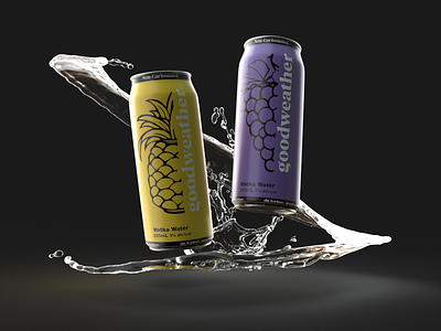 goodweather 3d cans design graphic design illustration product rtd