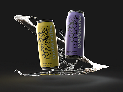 goodweather 3d cans design graphic design illustration product rtd