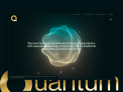 Quantum 3d animation branding design quantum ui ux web design website