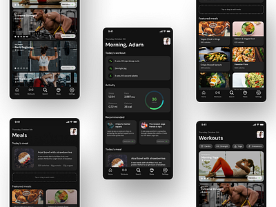 GetFit app design mobile design ui ux