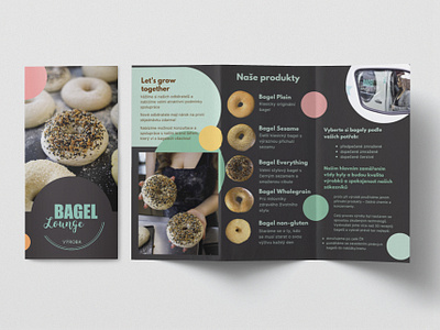 Brochure for bagel production bagel branding branding for cafe brochure cafe flyer food production graphic design print design