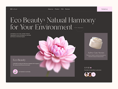 Eco beauty- concept design design landingpage ui ux webdesign website