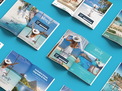 Blue Bay Travel Luxury Print Design brochure graphic design holidays honeymoons indesign luxury magazine print travel weddings