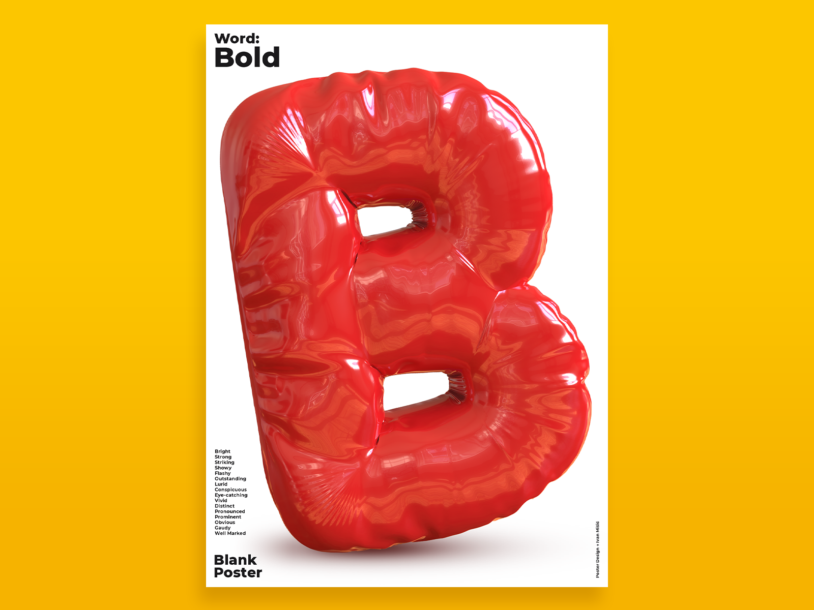 Bold 3d artwork balloon billboard bold graphic graphic design illustration minimal minimalistic plakat poster print