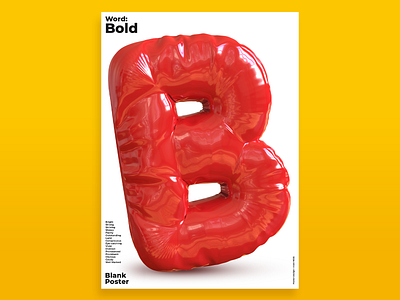 Bold 3d artwork balloon billboard bold graphic graphic design illustration minimal minimalistic plakat poster print
