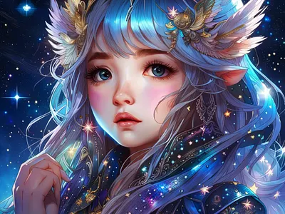Astral Princess #1 ai artwork astral ethereal fantasy female illustration stars young