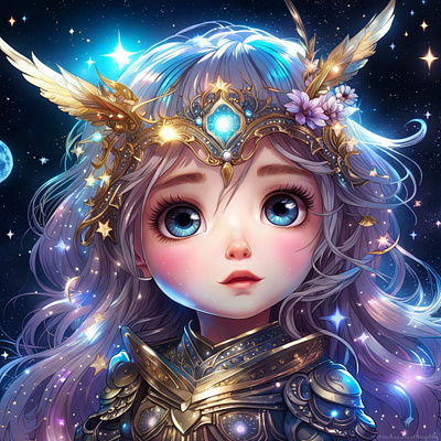 Astral Princess #2 ai artwork astral ethereal fantasy female illustration