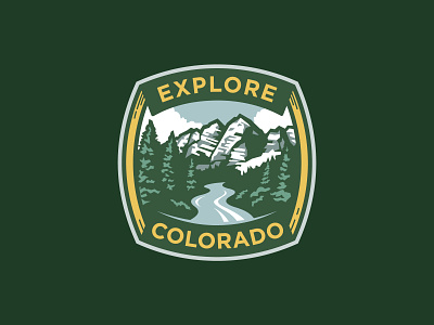 Explore Colorado Badge badge colorado jerron ames logo mountains outdoors scenery