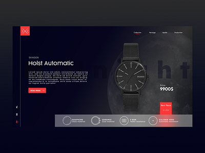 Watch Company Website branding design graphic design ui ux
