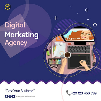 Digital marketing design art branding design digital content drawing graphic design illustration illustrator logo marketing marketing design photoshop vector