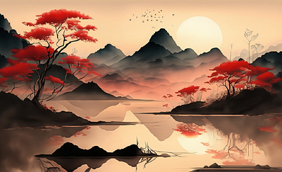 Peaceful Landscape china design firefly landscape