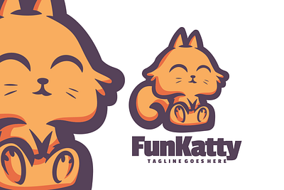 Fun Katty animal branding cute mascot design graphic design illustration logo ui vector
